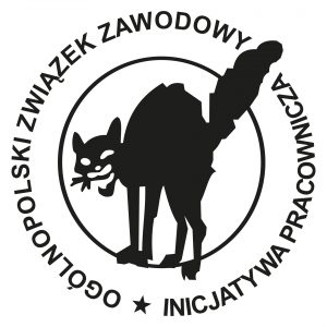 Logo Ogólnopolskiego Związku Zawodwego Inicjatywa Pracownicza (kot żbik)